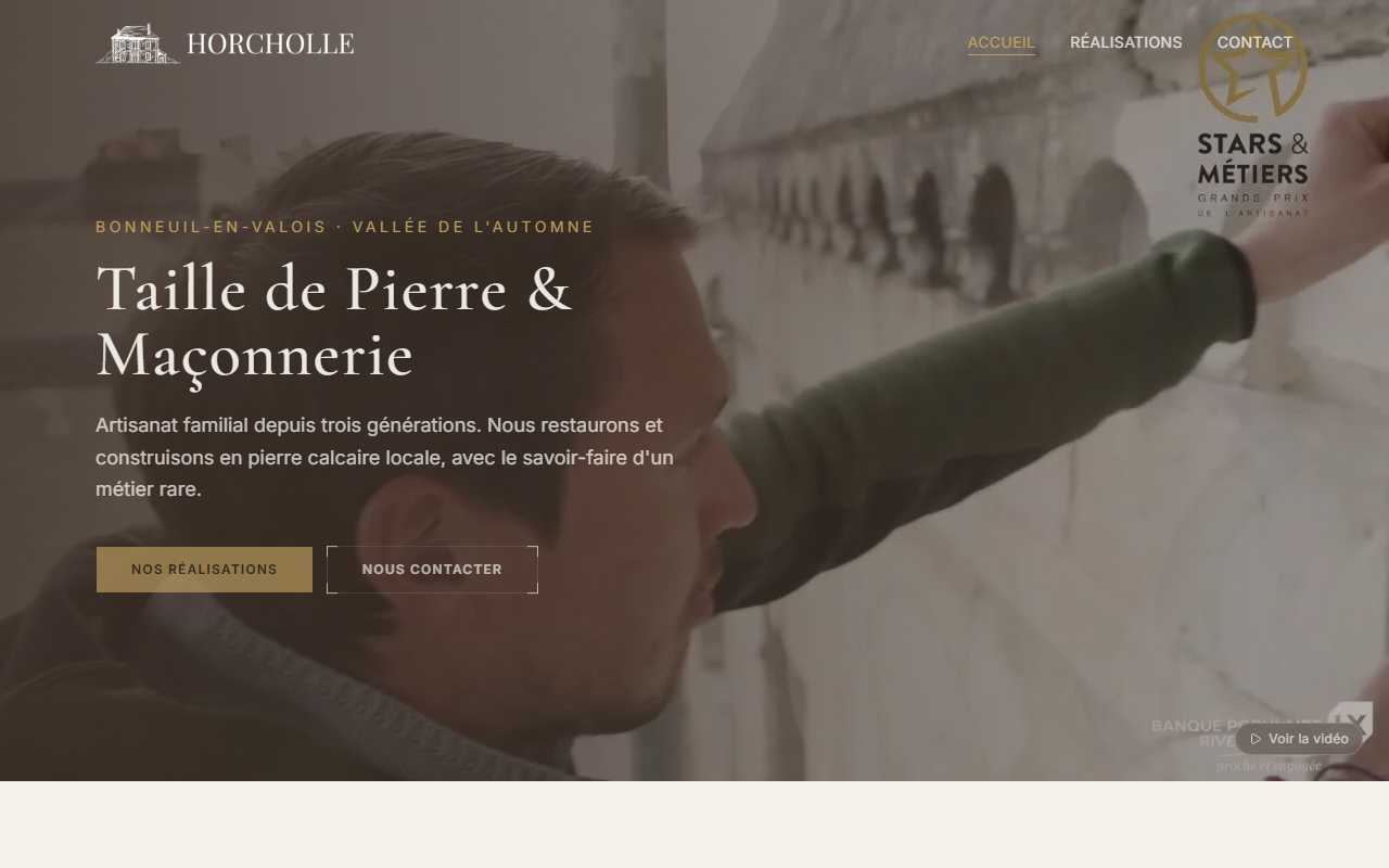 Page d’accueil de Horcholle